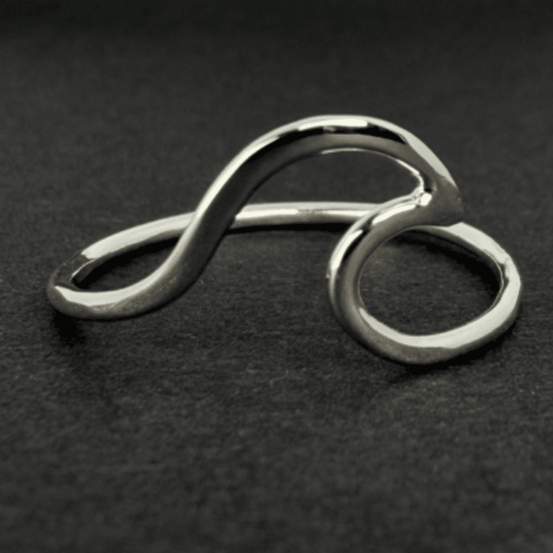 Bølge ring i sølv